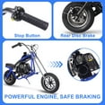 thumbnail image 4 of TOXOZERS 50cc Mini Bike,Gas-Powered EPA Approved Mini Dirt Bike with 12.5" 10" Tires,Pull Start,1L Tank,20MPH Top Speed,Blue, 4 of 5
