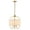 Brass, variant on SAFAVIEH Jemmi 3-Light LED Black Metal Pendant Light with 100% Off-White Cotton Shade