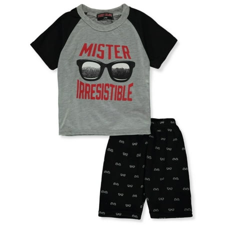 

Coney Island Baby Boys 2-Piece Dude Boss Shorts Set Outfit - black multi 12 months (Infant)