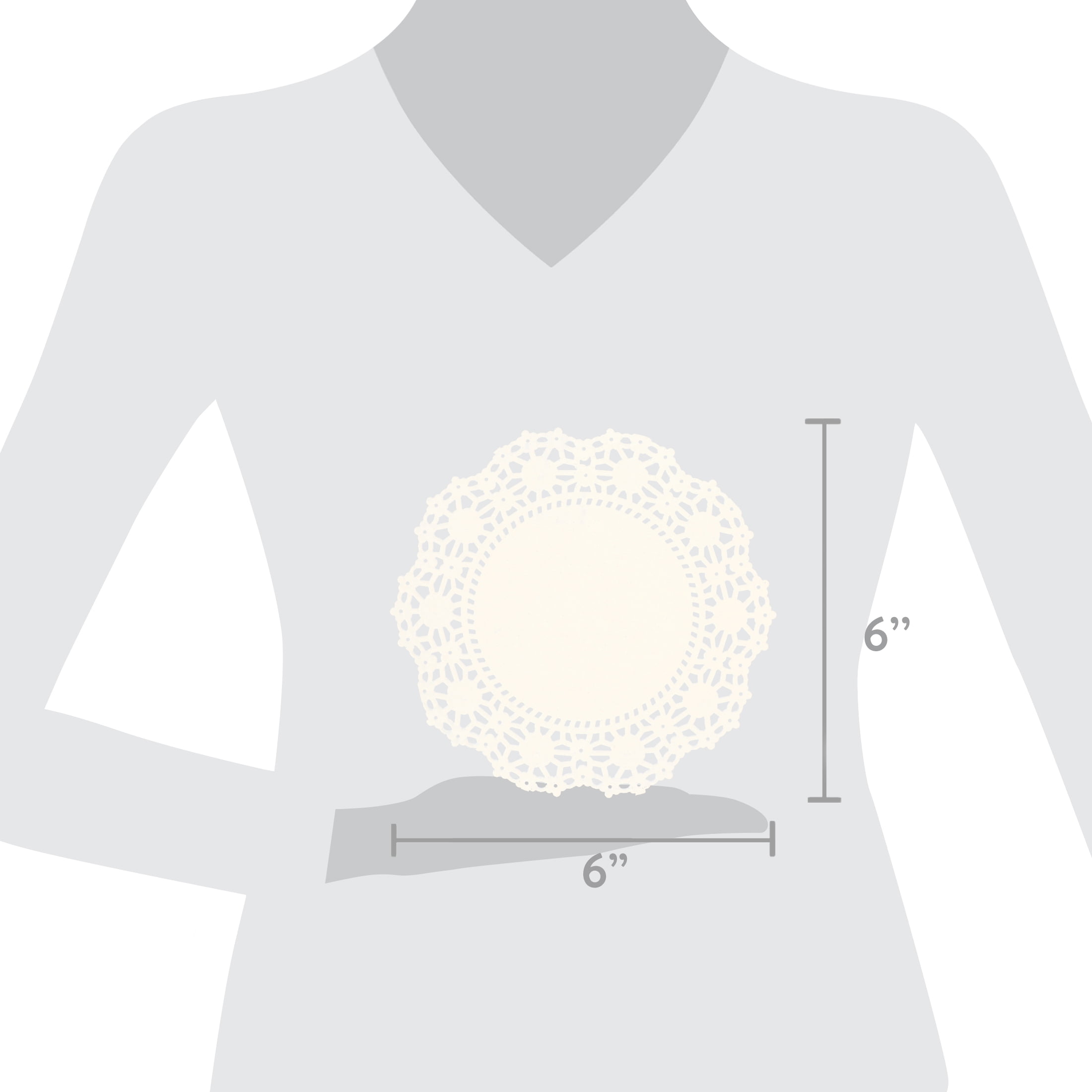 Wilton Lacy Floral Paper Doilies for Cake Decorating, Bright White, 20-Count, 6 in. Diameter