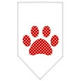 thumbnail image 2 of Pet and Dog Bandana Screen Printed, "Red Swiss Dot Paw", 2 of 10