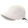 thumbnail image 2 of sunsanly Women Baseball Hat Large Brim Face Protection Adjustable Drawstring Anti-UV Block Sunlight Foldable Solid Color Gardening Travel Sun Cap, 2 of 7
