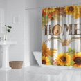 thumbnail image 2 of Farmhouse Sunflower Home Shower Curtains,Washable Bath Curtain with Hooks Friendly Polyester Fabric Bathroom Curtains for Halloween Thansgiving Christmas Hotel Dorm, 2 of 5