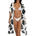 thumbnail image 3 of DISNIMO Cow Print Womens Kimono Cover up Cardigan Swimsuit Coverups Summer Bathing Suit Cover Ups Casual Loose Bikini Cover Up Beach Swimwear Cover Up, 3 of 6