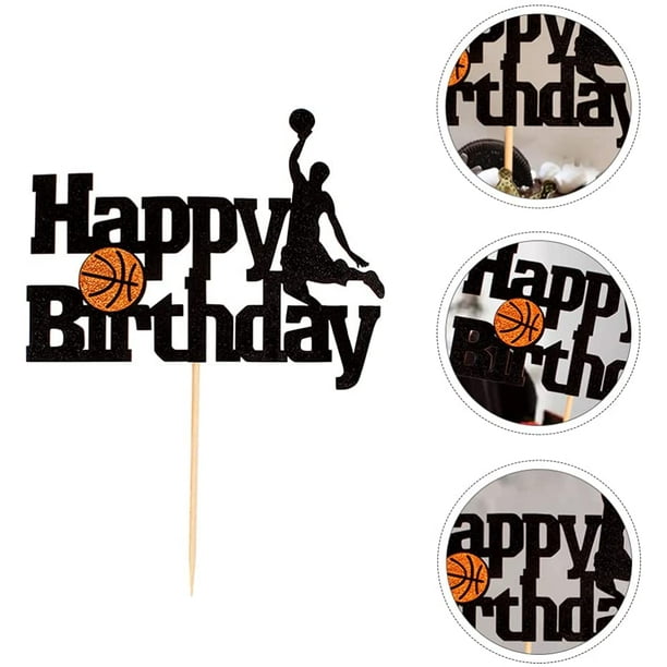 Bqhagfte Basketball Cake Topper Happy Birthday Cake Toppers Birthday Cake Picks Cupcake Toppers Basketball Cake Decorations For Man Boy Father