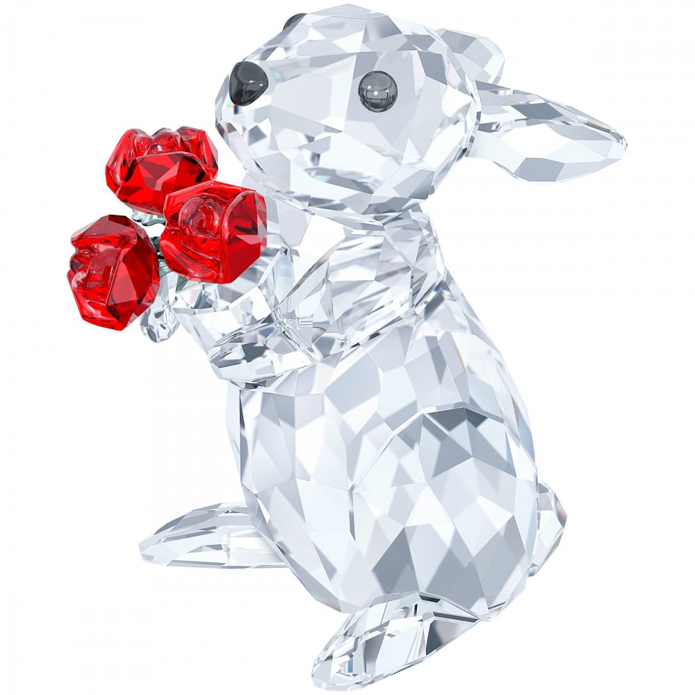 Swarovski Crystal Figurine RABBIT WITH ROSES - 5063338