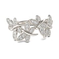 thumbnail image 2 of Oryn Jewelry Round Cut 0.6 Ct Moissanite Band - 14K White Gold Plated Band for Gifting - Elegant Butterfly Inspired Gift for Women - Milgrain Bridal Jewelry - Her Birthday Present, 2 of 6
