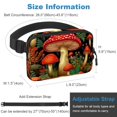 thumbnail image 3 of Mushroom Running Belt Bag,Adjustable Fanny Waist Pack Phone Holder for Walking ,Workouts, Short Hiking for Women Men, 3 of 6