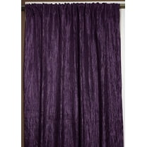 Crinkle Taffeta Crushed Pattern Single Curtain Panel 54 Inch Wide Plum
