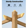 thumbnail image 3 of Riedhoff 10 x 10 Ft Wood-Grain Aluminum Outdoor Pergola with Retractable Canopy Sun Shade,Beige, 3 of 7