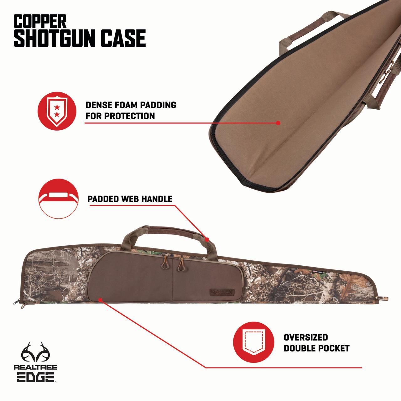 Allen Company Copper Shotgun Soft Case, 52 in, Realtree Edge, Polyester, 866A