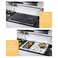thumbnail image 3 of nqOlkjepod Large Induction Cooktop Protector Mat 36"x21", Ocean Conch Nautilus Stove Top Covers for Electric Stove, White Black Coastal Beach Shell Stove Burner Cover Mats, Glass Top Stove Cover, 3 of 8