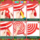 thumbnail image 4 of 30globos Belug De Aluminio Navideños, Grandes Caramelos Con Cintas Globos multicolor, 4 of 5
