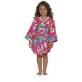 thumbnail image 1 of Girls Robe Cotton Hooded Bathrobe Kids Cover Up Size 3-12, 1 of 5