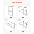 thumbnail image 5 of 5-Level Adjustable Metal Folding Balcony Railing Table, 19"x24" Outdoor Hanging Bar Table for Railings (Fits 1" to 4.7"), Serving Table for Patio, Deck & Small Spaces, 5 of 10