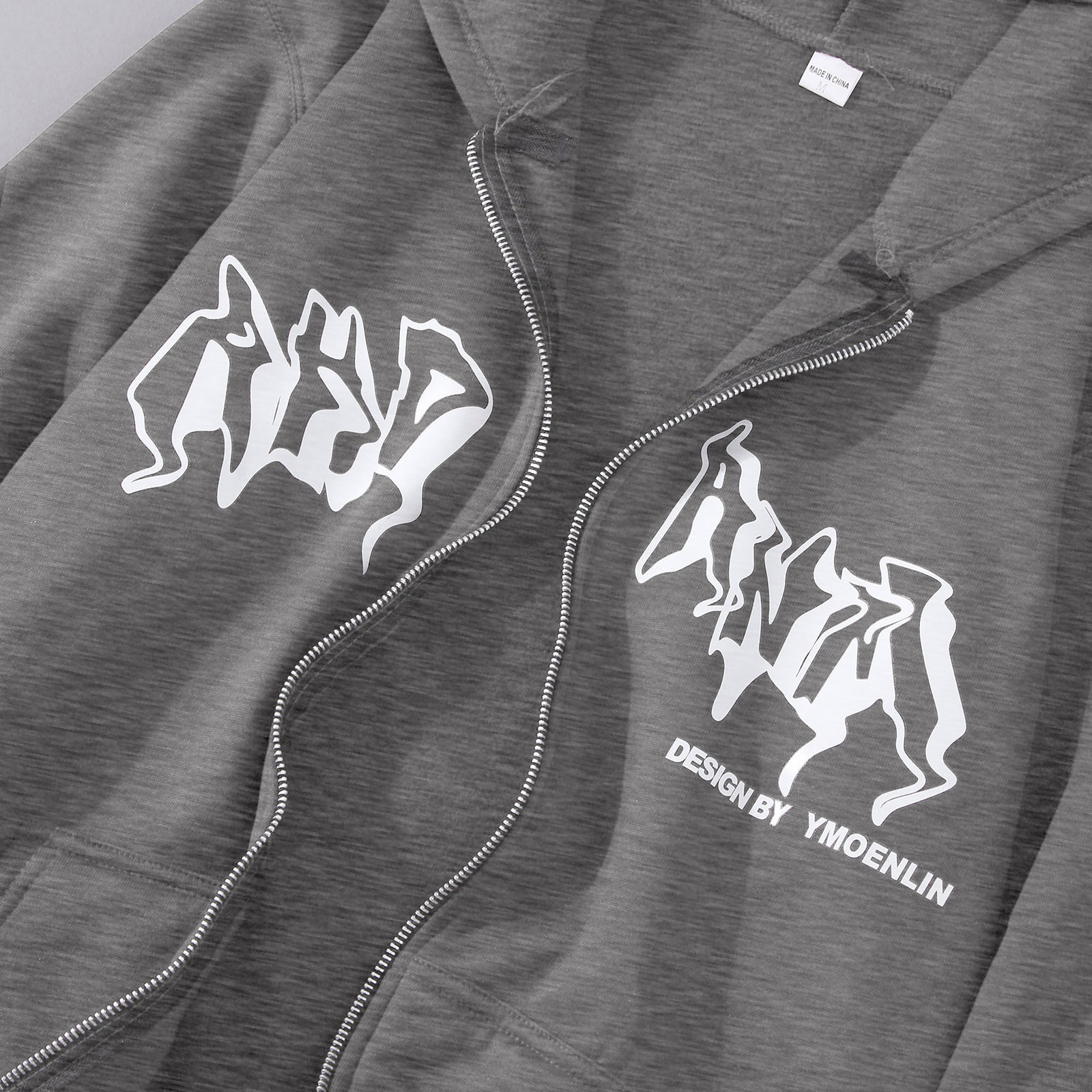 Mens Y2K Zip Up Hoodie Gothic Oversized Sweatshirt Vintage Graphic Print Baggy Academia Sweatshirts for Men Women