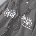 thumbnail image 6 of Mens Y2K Zip Up Hoodie Gothic Oversized Sweatshirt Vintage Graphic Print Baggy Academia Sweatshirts for Men Women, 6 of 7