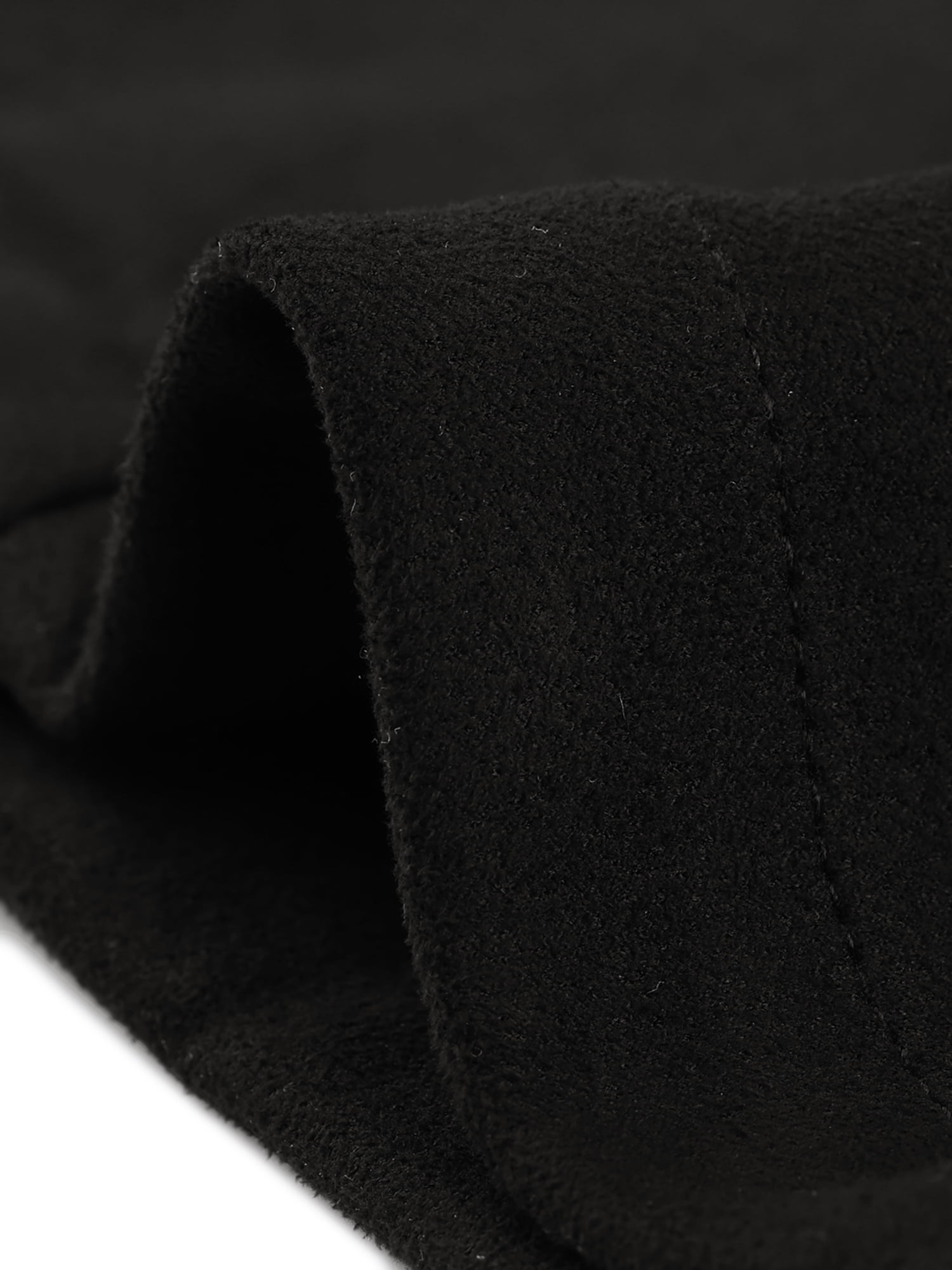 DARING DIVA Women's Faux Suede Lapel Collar Button Down Blazer XL Black