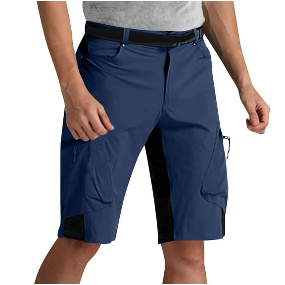 Jjayotai George Shorts Men Clearance Plus Size Shorts, Men's Summer Casual Solid Fashion Pockets Elastic Waist Zipper Comfortable Shorts Cargo Pant, Mens Gym Shorts
