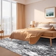 thumbnail image 4 of Gaderth 9x12 Large Area Rug for Living Room Bedroom, Modern Abstract Striped Rug with Stain Resistant Non Slip, Washable Faux Wool Low Pile Carpet for Dining Room Dorm Nursery Office, 4 of 7