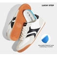 thumbnail image 6 of LUCKY STEP Womens Retro Thin Sole Lace up Fashion Sneakers Classic Lightweight Casual Shoes,White&Black, 6 of 10