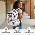 thumbnail image 5 of Yspwyqan American Flag Star Bow School Backpack for Kids Teens, 600D Polyester Lightweight Bookbag, Multi-Pocket Fits 15.6 Laptop, Front Pocket for Elementary Middle High, 5 of 7