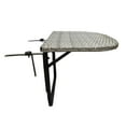 thumbnail image 3 of Oakland Living Indoor and Outdoor Foldable Wicker Balcony Table with Metal Frame and Adjustable Clamps White, 3 of 5