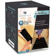 TreadSafe 10 Pack of Black Stair Treads Anti Slip Tape, All Surface, 6"x24"