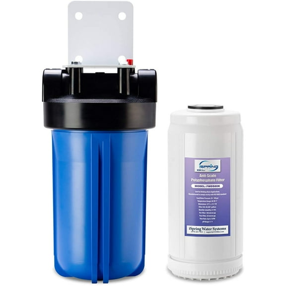 iSpring WDS80K Anti Scale 10" x 4.5" Whole House Water Filter with Patented Scale Inhibitor