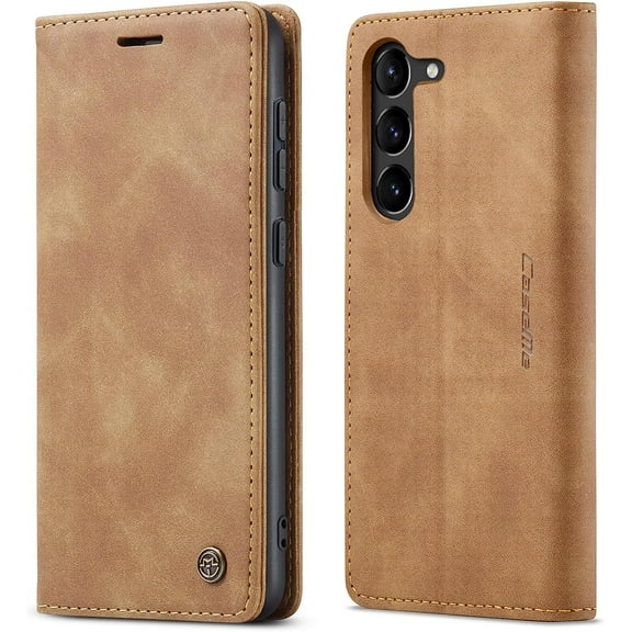 Samsung Galaxy S24 Plus Case Wallet, Galaxy S24 Plus Leather Case, Wallet Case Book Folding Flip Case with Kickstand Card Holders Slots Protective Cover for Galaxy S24 Plus / S24 Brown