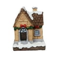 thumbnail image 4 of Casa Navideña Artesanal Figura Navideño Ornamento Miniatura Decoración de Resina para Centros de Mesa Adecuada para Fiestas Oficina Hogar, 4 of 9