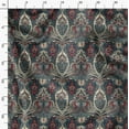 thumbnail image 3 of Soimoi Poly Canvas Green Fabric By the Yard - 56 Inch Wide - Leaves Paisley Patchwork - Nature's Beauty Enhanced with Paisley Patterns and Leaves Printed Fabric, 3 of 6