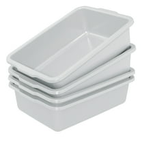 Sandmovie 25 L Commercial Bus Tubs, Plastic Utility Bus Box, 4-Pack