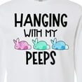 thumbnail image 4 of Inktastic Easter Hanging with My Peeps Pastel Bunnies Long Sleeve T-Shirt, 4 of 5