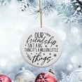 thumbnail image 5 of Linnome Christmas Acrylic Flat Round Ornaments Friend Themed Christmas Decorations Hanging Ornament For Holiday, 5 of 6