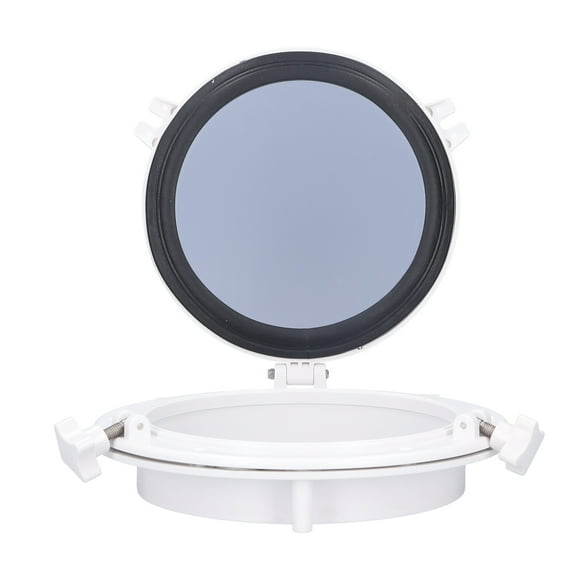 Boat Portlight,10in Round Portlight Porthole Tempered Glass Porthole Boat Opening Window Streamlined Design