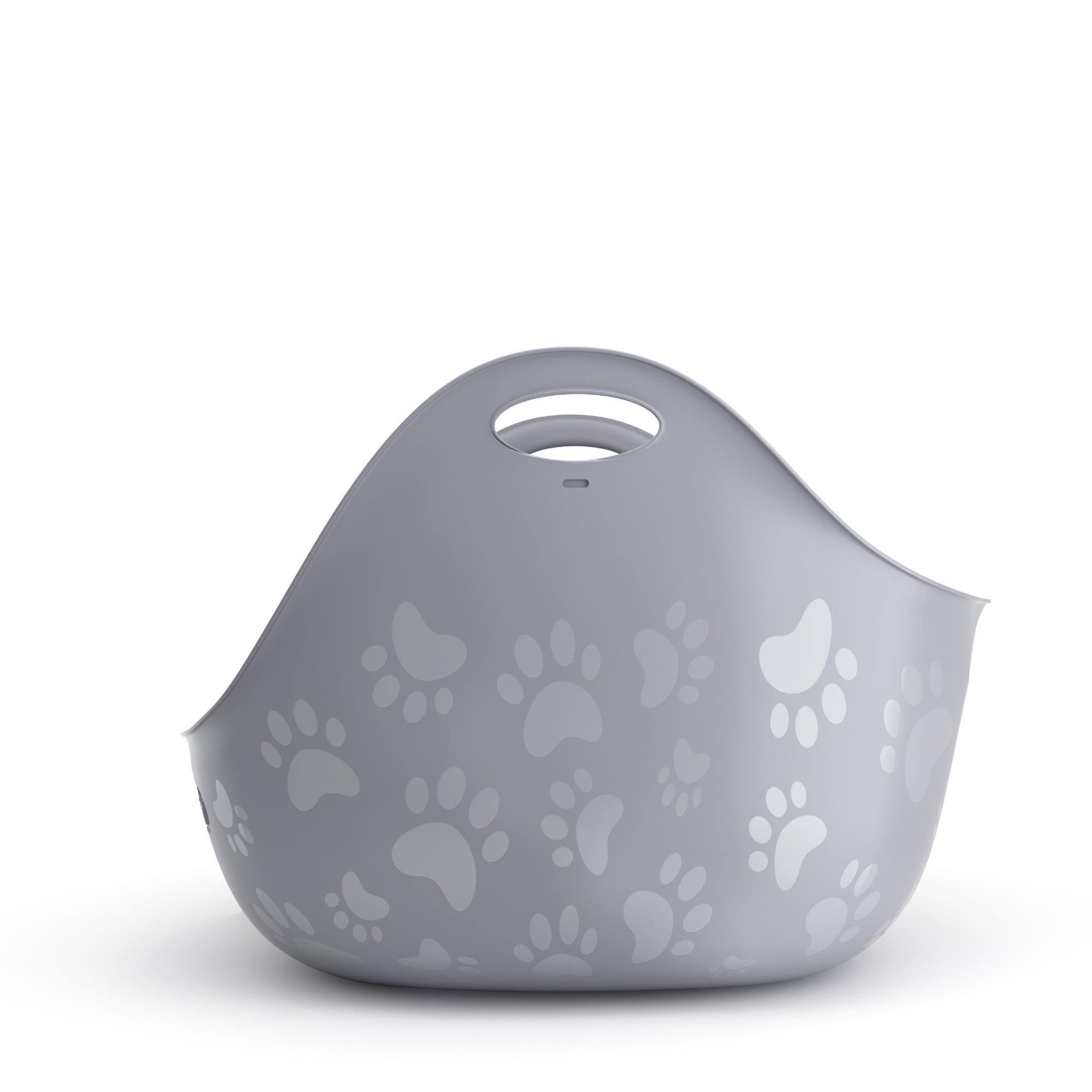 Litter Genie High-Sided Cat Litter Box with Handles, Silver photo 3