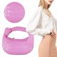 thumbnail image 2 of Bolso Hombro Anudado para Mujer Elegante Bolso Con Asa Superior Bolso Elegante para Niña (rosa Roja), 2 of 9