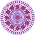 thumbnail image 1 of Ahgly Company Machine Washable Indoor Round Transitional Blossom Pink Area Rugs, 5' Round, 1 of 7