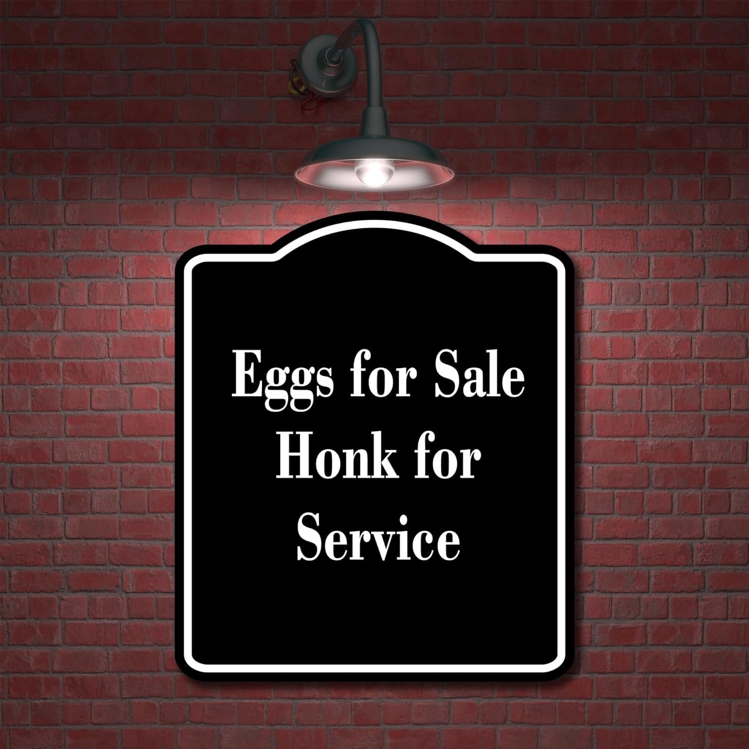 Eggs for Sale Honk for Service BLACK Aluminum Composite Sign 15''x18''
