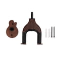 thumbnail image 2 of Guitar Hanger, Safe Stable Natural Black Walnut Base Automatic Lock Release Guitar Wall Mount  For Studio For Home For Office, 2 of 8
