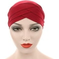 thumbnail image 3 of Minzimin Chemo Cancer Beanies Turbans Hats Cap Twisted Hair Cover Headwrap Turban Headwear for Women, 3 of 7
