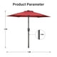 thumbnail image 4 of Sombrilla de patio Simple Deluxe de 2,3 m con base de 22 kg de capacidad, color rojo, 4 of 9