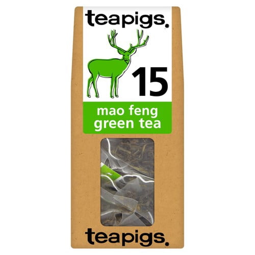Teapigs Mao Feng Green Tea Bags 15's, British Import (Pack of 3)