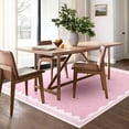 thumbnail image 2 of FairOnly 9'x12'Modern Solid Color Machine Washable Area Rug for Bedroom Non Slip Soft Stain Resistant Low Pile Rugs for Living Room Kitchen,Pink, 2 of 6