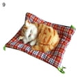 thumbnail image 1 of Simulation Cute Cat Kitten Sound Plush Doll Toy with Sleeping Mat Home Decor, 1 of 10