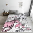 thumbnail image 5 of Fun Pink Flamingo Blanket Throw Blanket Soft Fuzzy Travel Blanket for Bedroom Living Room Couch Office Car All Season Gift for Girls Boys Women Men 60"x50", 5 of 5