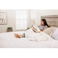 thumbnail image 3 of Chanasya Super Soft Fuzzy Fur Faux Fur Cozy Warm Fluffy Beautiful Color Variatiion Print Plush Sherpa White Fur Bed Blanket - White Waivy Fur Pattern Queen/Full, 3 of 8