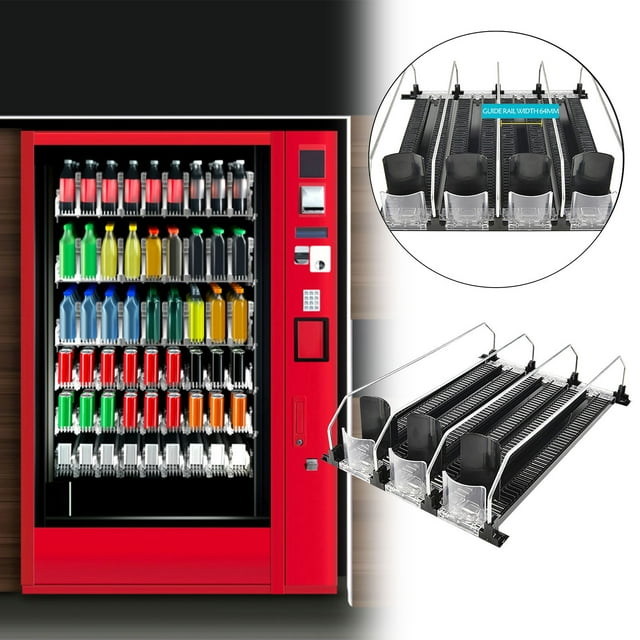 Fiudx Organizador de Bebidas para Refrigerador, Empujador Automático para Latas, Jugos y Refrescos, Diseño de Deslizamiento Suave, Gran Capacidad para Congeladores y Despensas, Fácil Instalación, Paq