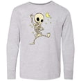 thumbnail image 3 of Inktastic Cute Dancing Skeleton Long Sleeve Youth T-Shirt, 3 of 5